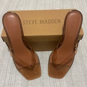 Steve Madden Tracie Jelly Tan Heeled Sandals size 9